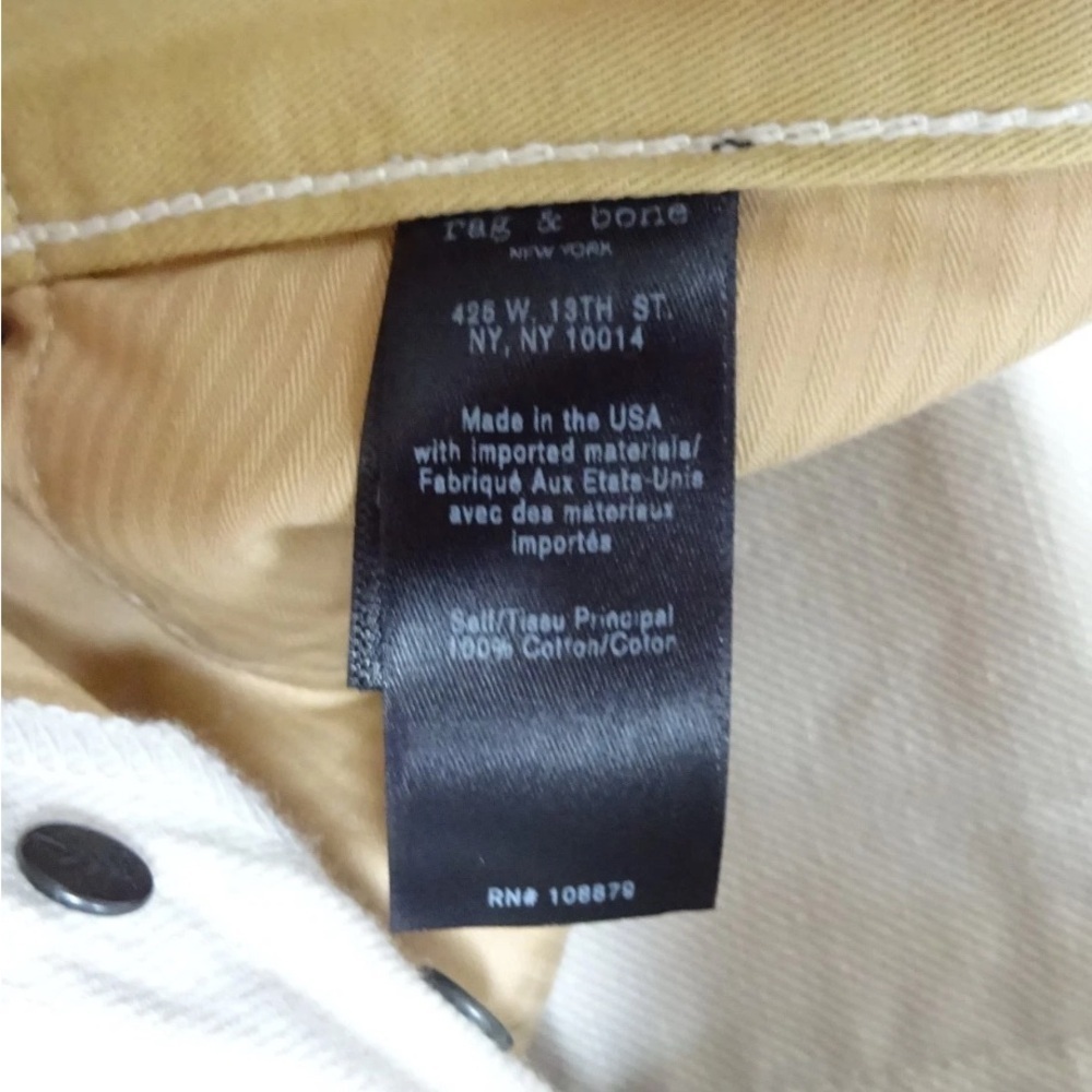 MENS Rag & Bone Stone Japanese Selvedge Engineer Cotton Denim Jeans Size 29 NWOT - Picture 7 of 8